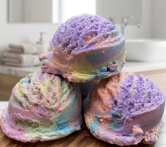 Rainbow Rainstorm – Bubble Bath Scoop 🌈⚡